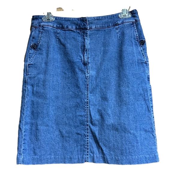 Talbots Petites Denim Skirt Size 10P - EUC - Picture 1 of 5